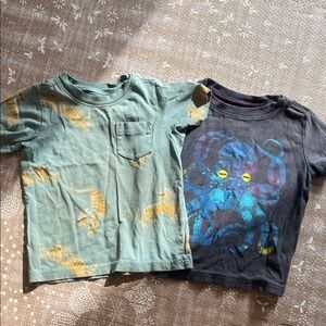 Bundle of Tea Collection Short Sleeve Tees - Green Tiger & Black Octopus